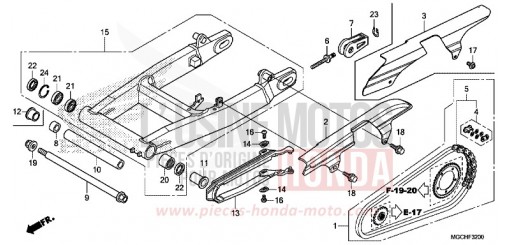 BRAS OSCILLANT (CB1100CA/CAD/TA/TAD) CB1100CAH de 2017